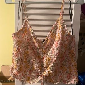 Plus Size Smocked Floral Print Cami- Never Worn
